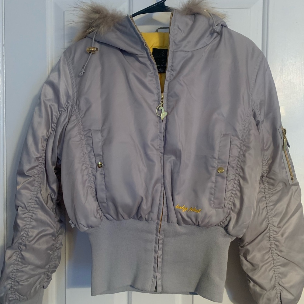 Baby Phat Gray Ski Jacket with Hoodie